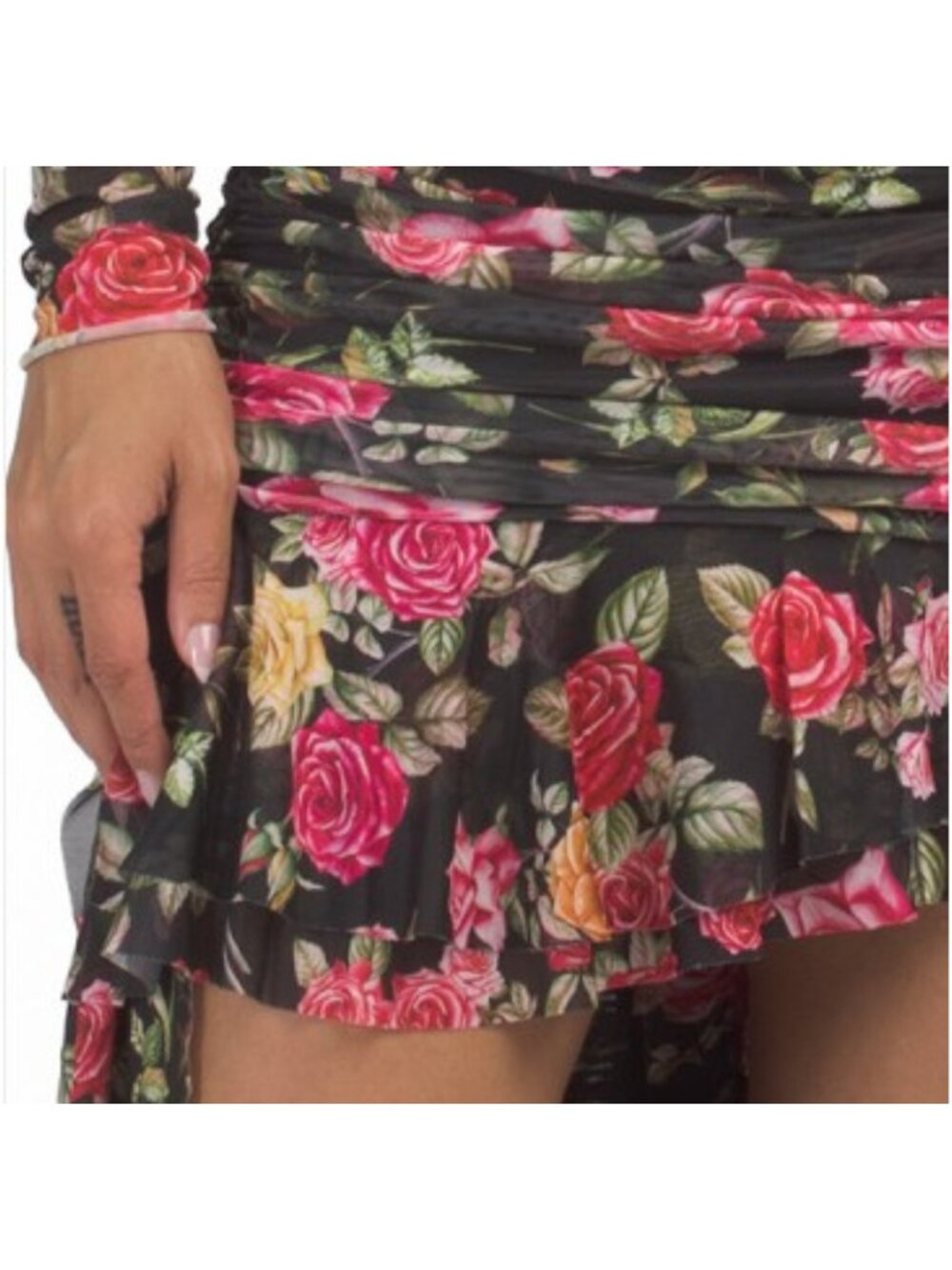 AFRM Kellie Ruffle Hi-lo Mini Dress - Picture 5 of 5